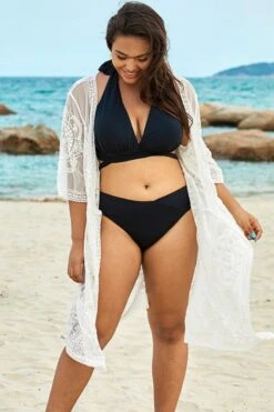 White Sexy Waves Embroidery Cover Up 16 White Sexy Waves Embroidery Cover Up -Sandy Bikinis Shop b cscu004 12