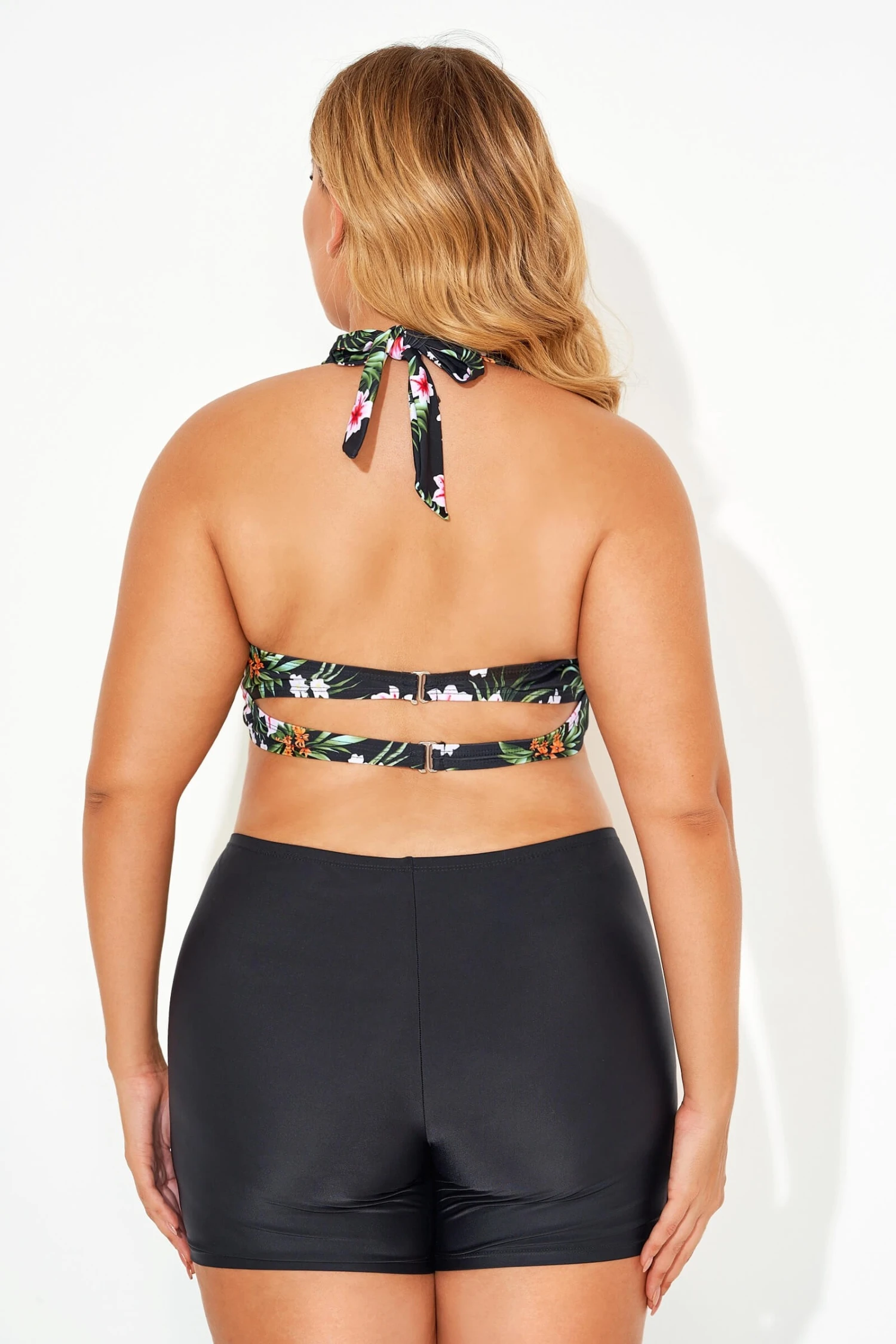 Flower Printed Women V-neck Bikini Top 3 Flower Printed Women V-neck Bikini Top - Image 3