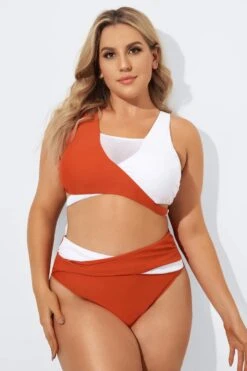 Red & White Wrap Fashion Bikini Set For Lady -Sandy Bikinis Shop b debk015001 3
