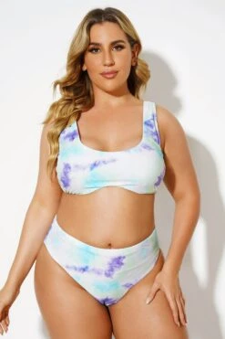 Scoopneck Tie Dye Underwire Bikini Set For Women -Sandy Bikinis Shop b debk025001 4