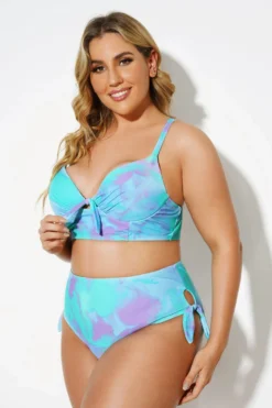 Tie Dye Sexy Underwire Bikini Set For Women -Sandy Bikinis Shop b debk047002 3