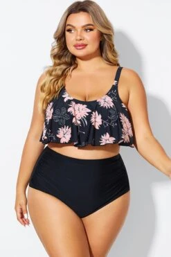 Floral Print Sexy Scoop Neck Bikini Top 9 Floral Print Sexy Scoop Neck Bikini Top -Sandy Bikinis Shop b debk063011 4 1