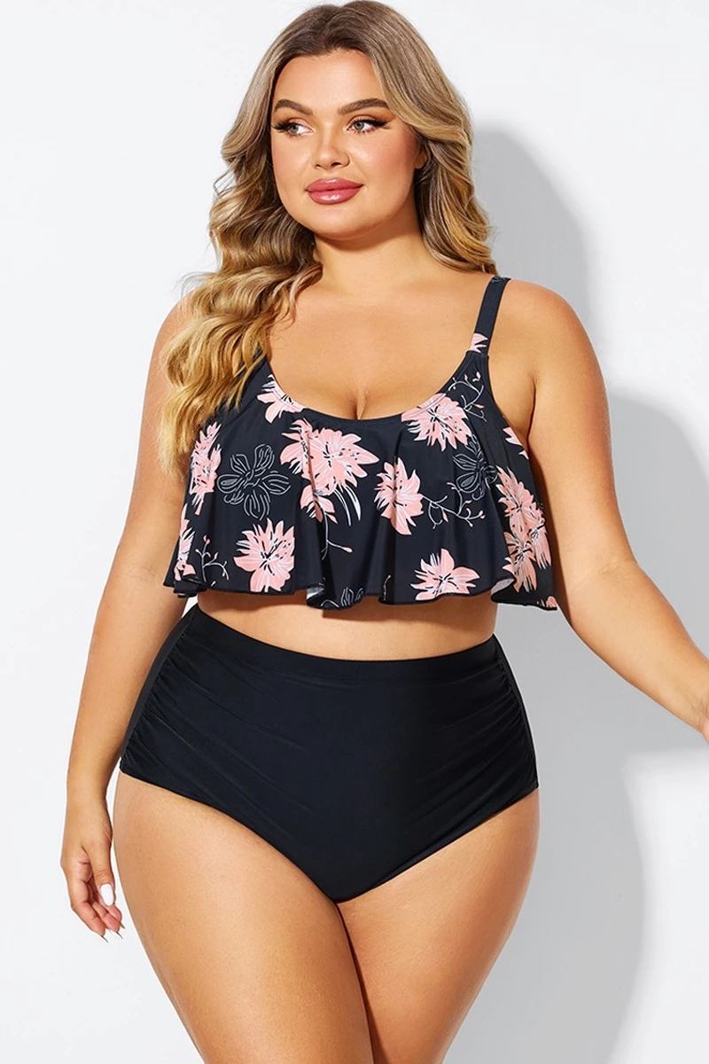 Floral Print Sexy Scoop Neck Bikini Top 4 Floral Print Sexy Scoop Neck Bikini Top - Image 4