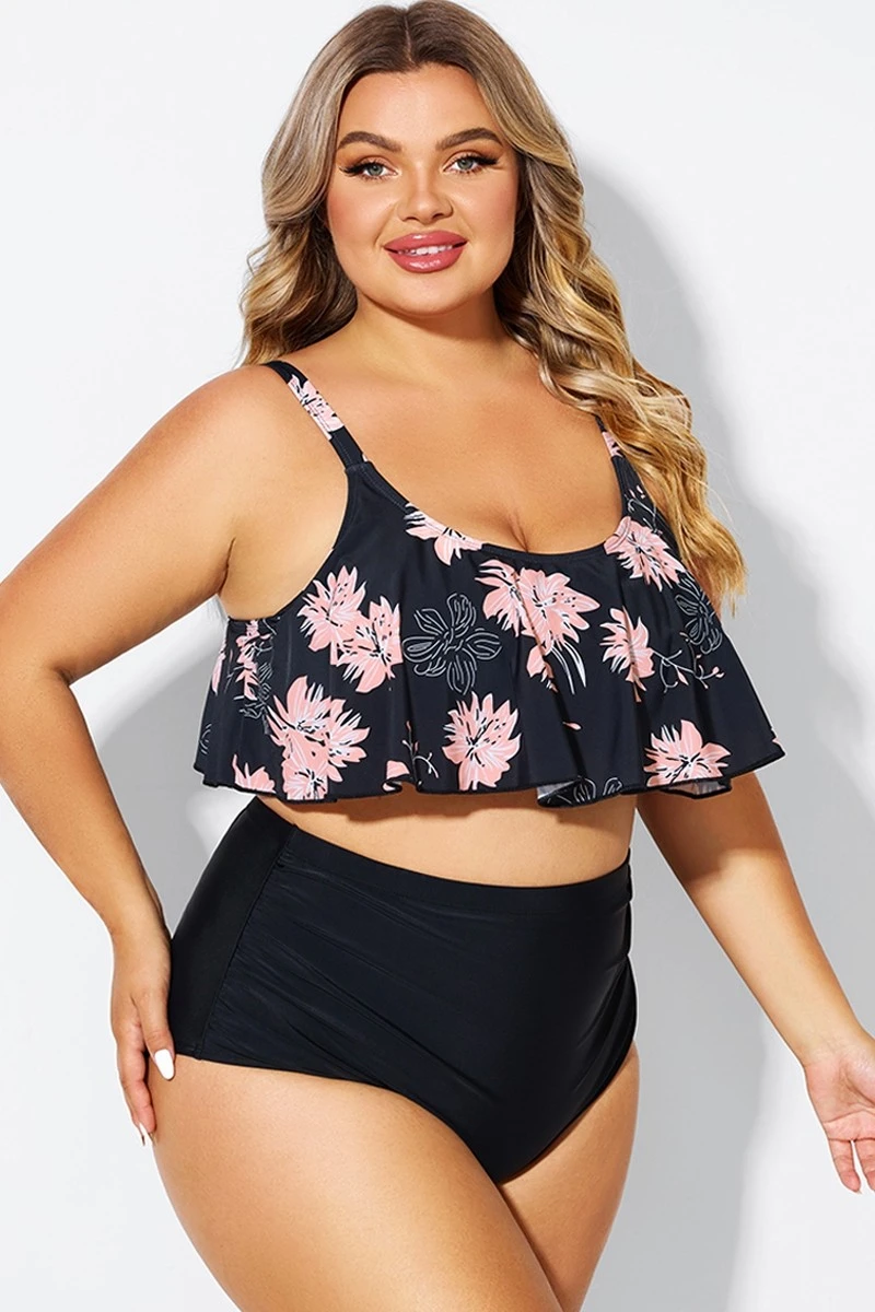 Floral Print Sexy Scoop Neck Bikini Top 5 Floral Print Sexy Scoop Neck Bikini Top - Image 5