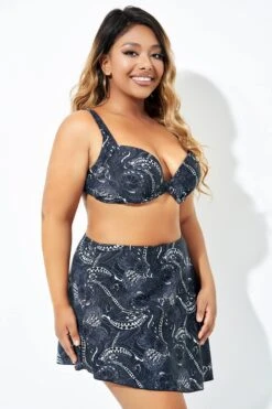 Black Floral Elegant Underwire Bikini Top -Sandy Bikinis Shop b debk099001 4