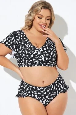 Mono Spot Flutter Sleeve Wrap Bikini Top 10 Mono Spot Flutter Sleeve Wrap Bikini Top -Sandy Bikinis Shop b debk142001 6