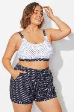 Plus Size Polka Dots Square Neck Bikini Top -Sandy Bikinis Shop b debk154004 6