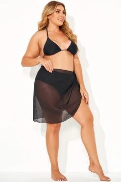 Black Women Short Sarongs Beach Wrap -Sandy Bikinis Shop b decu011 5
