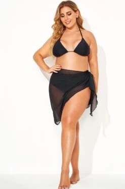 Black Women Short Sarongs Beach Wrap -Sandy Bikinis Shop b decu011 6