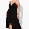 Black Backless Spaghetti Strap Long Cover Up