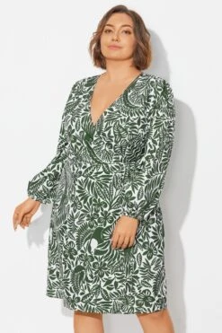 V-Neck Puff Sleeves Wrap Tie Side Cover Up -Sandy Bikinis Shop b decu041 5