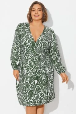 V-Neck Puff Sleeves Wrap Tie Side Cover Up -Sandy Bikinis Shop b decu041 6