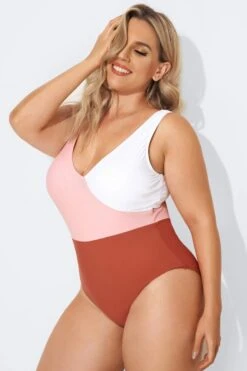 V-Neckline Criss-cross Style One Piece Swimsuits -Sandy Bikinis Shop b deop087001 3