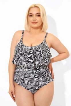 Zebra Print Scoopneck Sexy One Piece Swimsuit -Sandy Bikinis Shop b deop109001 6