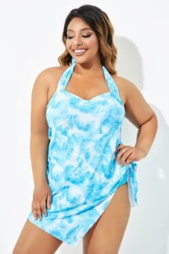 Blue Prints Layers Self-Tie One Piece Swimsuit 14 Blue Prints Layers Self-Tie One Piece Swimsuit -Sandy Bikinis Shop b deop192001 7