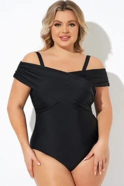 Black Crisscross Convertible Front Lined One Piece Swimsuit 8 Black Crisscross Convertible Front Lined One Piece Swimsuit -Sandy Bikinis Shop b deop270001 3
