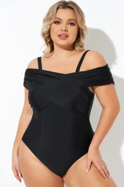 Black Crisscross Convertible Front Lined One Piece Swimsuit 11 Black Crisscross Convertible Front Lined One Piece Swimsuit -Sandy Bikinis Shop b deop270001 6
