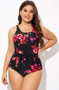 Poppies Tummy Control Belted One Piece Swimsuit 8 Poppies Tummy Control Belted One Piece Swimsuit -Sandy Bikinis Shop b deop290001 3