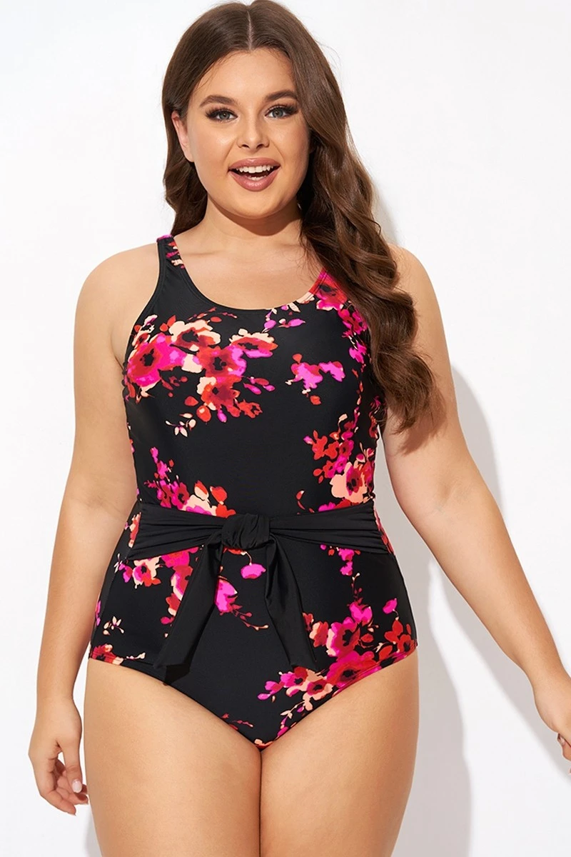 Poppies Tummy Control Belted One Piece Swimsuit 6 Poppies Tummy Control Belted One Piece Swimsuit - Image 6