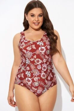 Flower Scoop Neck And Back One Piece Swimsuit 8 Flower Scoop Neck And Back One Piece Swimsuit -Sandy Bikinis Shop b deop291001 3