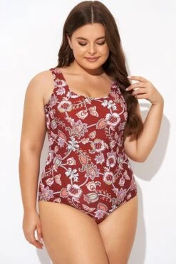 Flower Scoop Neck And Back One Piece Swimsuit 9 Flower Scoop Neck And Back One Piece Swimsuit -Sandy Bikinis Shop b deop291001 4