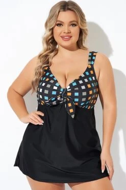 Graceful Tie Front Sweetheart Neckline Swimdress -Sandy Bikinis Shop b desd001011 3