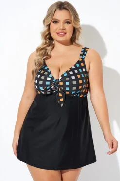 Graceful Tie Front Sweetheart Neckline Swimdress -Sandy Bikinis Shop b desd001011 5