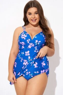 Purple Butterfly Print V-neck Loop Strap Swimdress 10 Purple Butterfly Print V-neck Loop Strap Swimdress -Sandy Bikinis Shop b desd029001 6