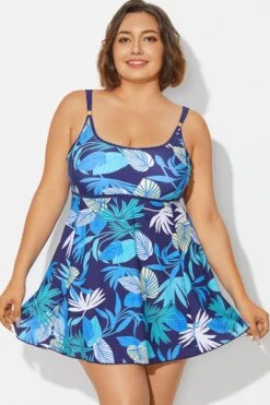 Multi Color Double Strap Lightweight Wrap Swimdress