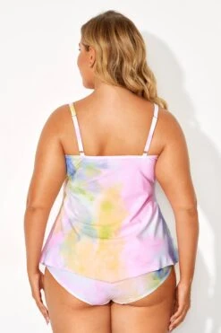 Rhythm Scarf Bandeau Tie Dye Tankini Top -Sandy Bikinis Shop b detan060001 2