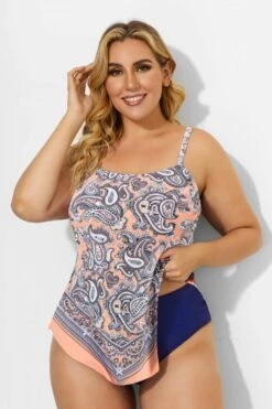 Printed Scarf Bandeau Tankini Top For Lady -Sandy Bikinis Shop b detan060003 22