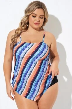 Boho Bandeau Vintage Women Long Tankini Top -Sandy Bikinis Shop b detan060006 4