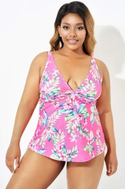 Orchid Printed Retro Underwire Tankini Top 6 Orchid Printed Retro Underwire Tankini Top -Sandy Bikinis Shop b detan133002 4