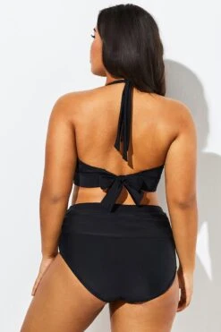 Fashionable Black V-neck Halter Bikini Set 10 Fashionable Black V-neck Halter Bikini Set -Sandy Bikinis Shop b sfbk1911007 5