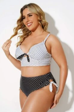 Black & White Dots Sexy Underwire Bikini Set -Sandy Bikinis Shop b sfbk2003021 3