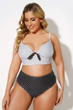Black & White Dots Sexy Underwire Bikini Set -Sandy Bikinis Shop b sfbk2003021 4