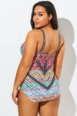 Technicolor Cut Out Underwire One Piece Swimsuit -Sandy Bikinis Shop b sfop1911014 5