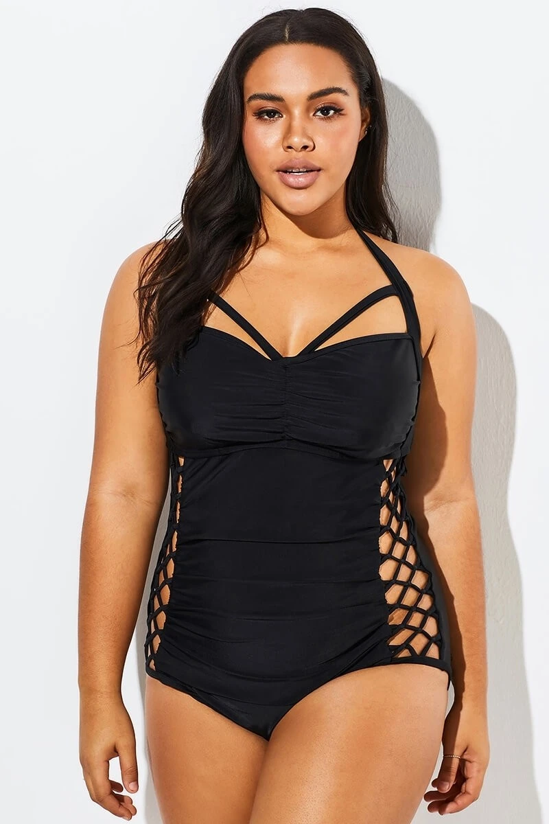 Black Cut Out Underwire Party One Piece Swimsuit 4 Black Cut Out Underwire Party One Piece Swimsuit - Image 4