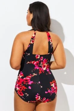 Poppies H-Back Sarong Front One Piece Swimsuit 11 Poppies H-Back Sarong Front One Piece Swimsuit -Sandy Bikinis Shop b sfop1911023 5