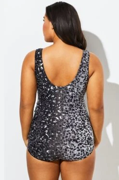 Modern Sarong Front V-Neck One Piece Swimsuit -Sandy Bikinis Shop b sfop1911072 2