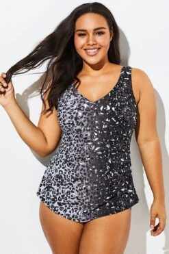 Modern Sarong Front V-Neck One Piece Swimsuit -Sandy Bikinis Shop b sfop1911072 5