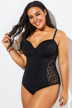 Black Backless Crochet Underwire One Piece Swimsuit -Sandy Bikinis Shop b sfop1911084 3