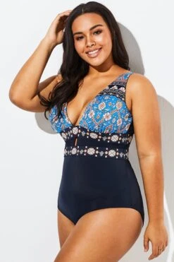 Charming Printed Cut Out One Piece Swimsuit 9 Charming Printed Cut Out One Piece Swimsuit -Sandy Bikinis Shop b sfop1911121 4