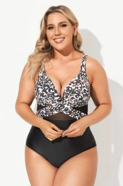 Leopard Cut Out Mesh One Piece Swimsuit -Sandy Bikinis Shop b sfop2003053 4