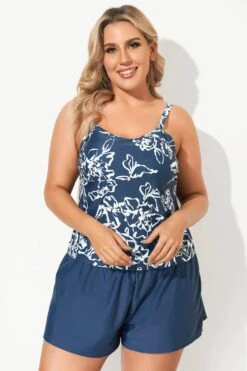 Flower Print Tummy Control One Piece Swimsuit -Sandy Bikinis Shop b sfop2003070 4