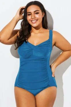 Blue Sweetheart Neckline Women One Piece Swimsuit -Sandy Bikinis Shop b sfop2003244 33