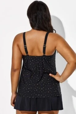 Black Square Neck Ruffle Vintage Women Swimdress -Sandy Bikinis Shop b sfsd1911046 66