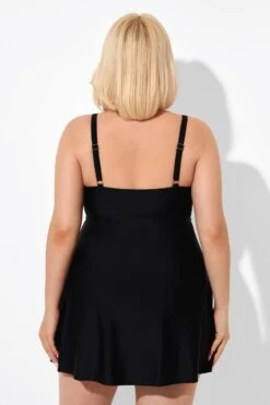 Black & White Jungle Tie Front Underwire Swimdress -Sandy Bikinis Shop b sfsd2003121 2