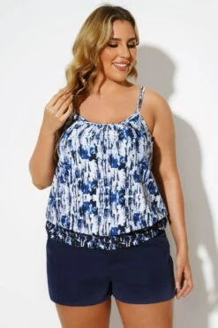 Elegant Scoopneck Adjustable Straps Tankini Top -Sandy Bikinis Shop b sftan2003051 4