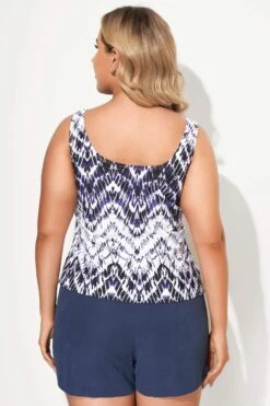 Tie Dye Zigzag Classic Lightweight Tankini Top -Sandy Bikinis Shop b sftan2003091 3